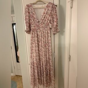 Altar'd State Pink Floral Maxi Dress